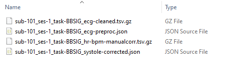 ECG output files